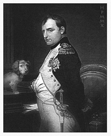 Napoleon met zijn teckel
